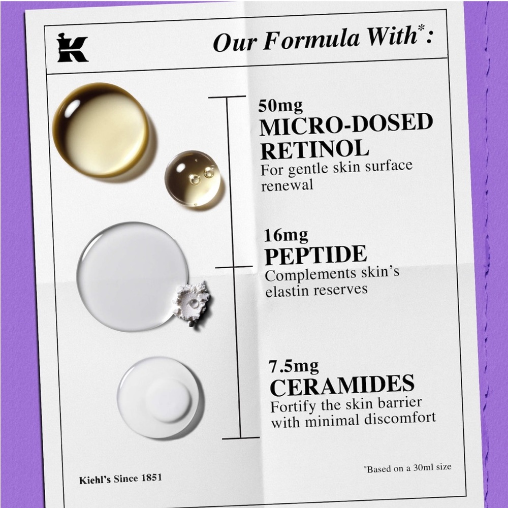 Kiehl’s Retinol Skin Renewing Daily Micro-Dose Serum 1 fl.oz NWOB - Picture 7 of 10